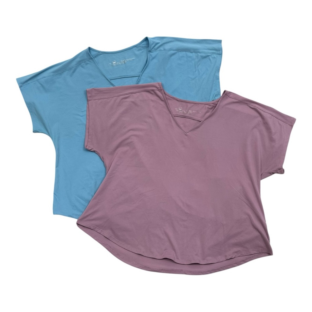 Tranquility Bundle of 2 Lavender & Blue Top - Size XXL